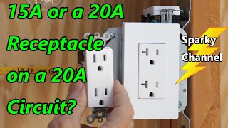 Shall I Use a 15A or a 20A Receptacle on a 20A Circuit  2020 NEC 21021B1 and 21021B3 [upl. by Larred]