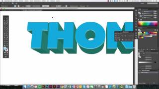 Adobe Illustrator efecto 3D texto [upl. by Acinor]