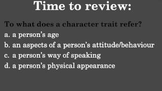 Character Traits Lesson [upl. by Mulligan695]