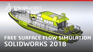 Free Surface Flow Simulation  SOLIDWORKS 2018 [upl. by Ehcadroj266]