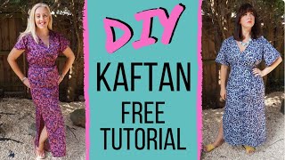 Quick  Easy Kaftan Tutorial  Perfect Summer Kaftan DIY  No Pattern Needed [upl. by Andrew]