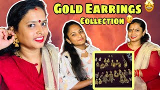 Our GOLD Earrings Collection 🤩SPURTHI VLOGS [upl. by Cleave539]