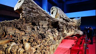 Chinese woodcarving master creates giant artwork from a single timber CCTV English [upl. by Cyd929]