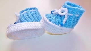 Babyboots häkeln  Babyschuhe  crochet  Boots  Schuhe  Baby  Babysocke  Winter [upl. by Urba996]