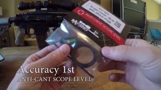 Accuracy 1st Anti Cant Rifle Scope Level  Tritium [upl. by Elyac329]