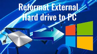 Reformat external hard drive from ps5 to pc [upl. by Ayotas]