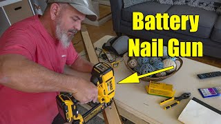 Battery Nail Gun  DeWalt Brad Nailer 20 Volt 2 Inch Brads [upl. by Clarinda580]