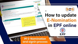 How to update ENomination and ESign online in PF Portal  SBS [upl. by Enelia]