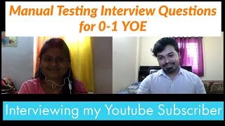 Software Testing Mock Interview For Fresher Students  Manual Testing  Software Testing Interview [upl. by Putscher72]