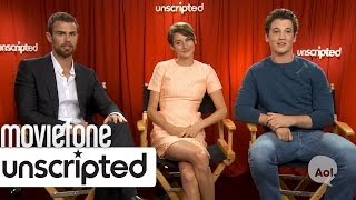 Divergent  Unscripted  Shailene Woodley Miles Teller Theo James [upl. by Noid]