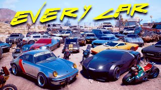 Cyberpunk 2077  All Unlockable Vehicles Every Car amp Bike [upl. by Anialam]