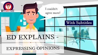 Expressing your Opinions in English  Phrases for Giving Opinions [upl. by Schiff]