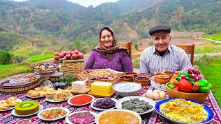 The Most Famous Azerbaijani Dish Recipes amp Cooked Lamb Kebab Dolma Beef Meat Kutab [upl. by Karee990]