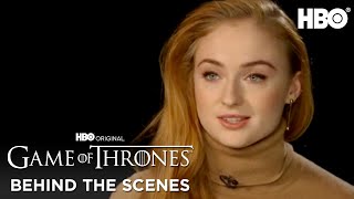 Sophie Turner On Her Role in Game of Thrones  HBO [upl. by Yadnil]