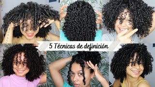 5 Técnicas DEFINICIÓN de RIZOS FÁCILES y RÁPIDAS QUE AMARÁS  Cabello Rizado  Crespo 🌴 [upl. by Herson]