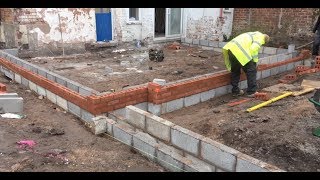 Bricklaying up to damp course in Knutsford Cheshire [upl. by Tallu]