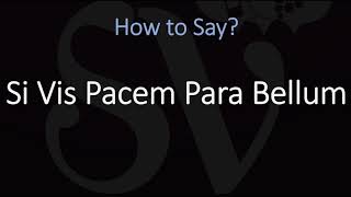 How to Pronounce Si Vis Pacem Para Bellum CORRECTLY Meaning amp Pronunciation [upl. by Ynohtnacram]