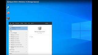 Configure RAID in Windows 10 Storage Spaces [upl. by Ardnoet]