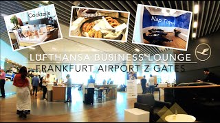 ► LOUNGE Report  Lufthansa Business Lounge  ✈ Frankfurt FRA Z Gates  2020 [upl. by Eelreveb927]