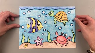 Under The Sea Drawing Tutorial [upl. by Vorster392]