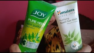 Himalaya neem face wash VS Joy neem face wash  facewash for oily skin  Skincare  sarita nayak [upl. by Nnaira]