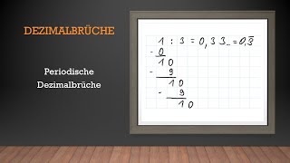 Dezimalbrüche  Periodische Dezimalbrüche  Mathe einfach erklärt [upl. by Naraj860]