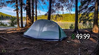 Solo Overnight Camping In A Cheap Tent [upl. by Nylirrej170]