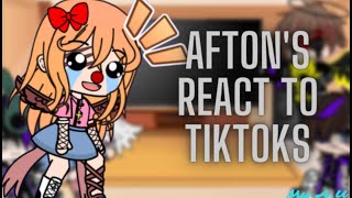 The Afton Family reacts to TikToks  Gacha Club [upl. by Caresa]