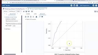 Video 10  SAS Studio for Logistic Regression  ROC Curve amp HosmerLemeshow GoodnessofFit Analysis [upl. by Ecyak]