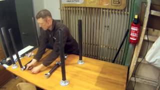 Tutorial Verstellbarer Stehtisch Eigenbau DIY Standing Desk Alle Details sind in der Beschreibung [upl. by Ebbarta]