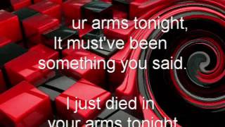 Cutting Crew I Just Died In Your Arms Tonight wlyrics [upl. by Asseneg]