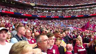 SALLY CAN WAIT OASIS Wembley 2019 ASTON VILLA vs Derby County [upl. by Eima736]