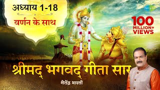 श्रीमद भगवद गीता सार  संपूर्ण गीता  Bhagawad Geeta All Chapters With Narration Shailendra Bharti [upl. by Morten]