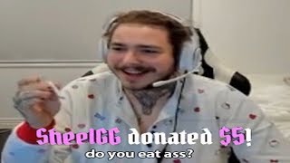 POST MALONE FUNNIEST TWITCH MOMENTS amp RAGE COMPILATION EPISODE 1 WOW [upl. by Hyacinth]