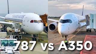 Airbus A350 vs Boeing 787  Singapore Airlines Economy Class Comparison [upl. by Arlynne]