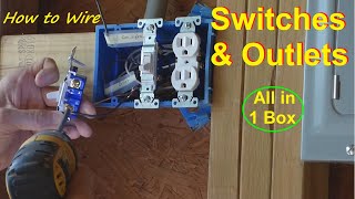 How to Wire Multiple Outlets amp Switches in 1 Box [upl. by Imim]