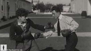 Charlie Chaplin boxes Harry Mansell  Rare Archival Footage [upl. by Ecneps]