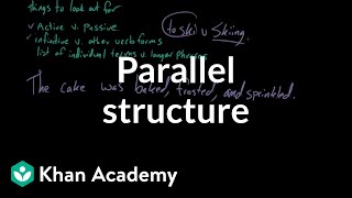 Parallel structure  Syntax  Khan Academy [upl. by Bergstrom]