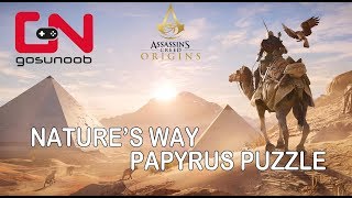 Assassins Creed Origins Natures Way Papyrus Puzzle [upl. by Cumings]