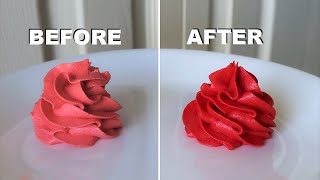 BRIGHT RED ICING HACK SUPER RED  Frenchies Bakery [upl. by Poirer748]