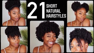 21 EASY Short Natural Hairstyles  Lolade Fashola [upl. by Josy]