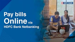 Pay bills online via HDFC Bank NetBanking [upl. by Ayoj418]