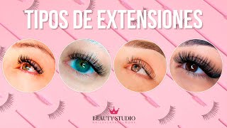 TIPOS DE EXTENSIONES DE PESTAÑAS ♥ Beauty Studio [upl. by Anoval632]