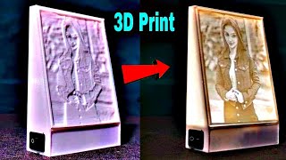 3D Printing Your Photos  Lethophanes  3D Printed Lithophane lamp [upl. by Rexanne]