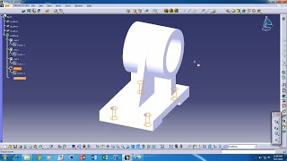 CATIA V5  Basic Part design tutorial with audio [upl. by Nytram]