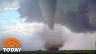 Watch Video Of Rare Tornado Forming From Both Clouds And The Ground  TODAY [upl. by Lacey113]