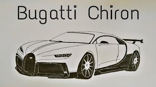 How to draw a Bugatti Chiron [upl. by Aissat498]