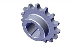 SolidWorks Tutorial  Roller Chain Sprocket [upl. by Aiyotal]