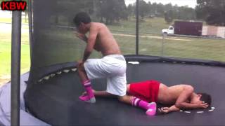 Trampoline Wrestling KBW CJ vs D Man World Title [upl. by April]