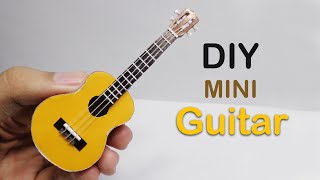 How to Make Guitar From Paper  DIY Mini Guitar  Miniature Guitar [upl. by Debra478]